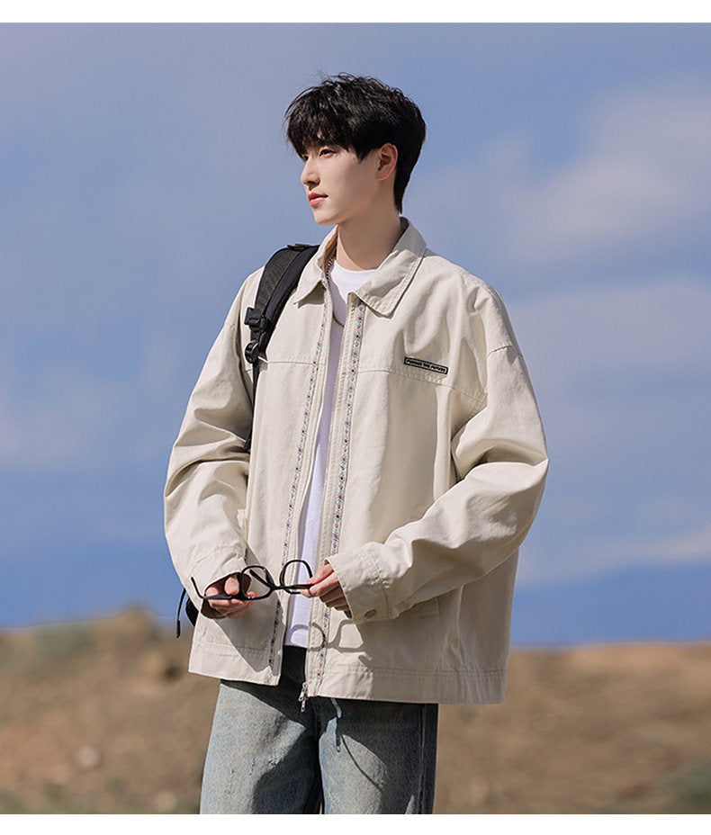 J832 American-style retro workwear washed-out jacket