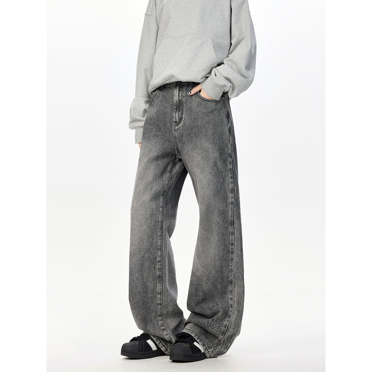 C315 Basic Washed Denim Pants