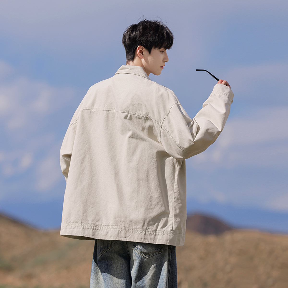 J832 American-style retro workwear washed-out jacket