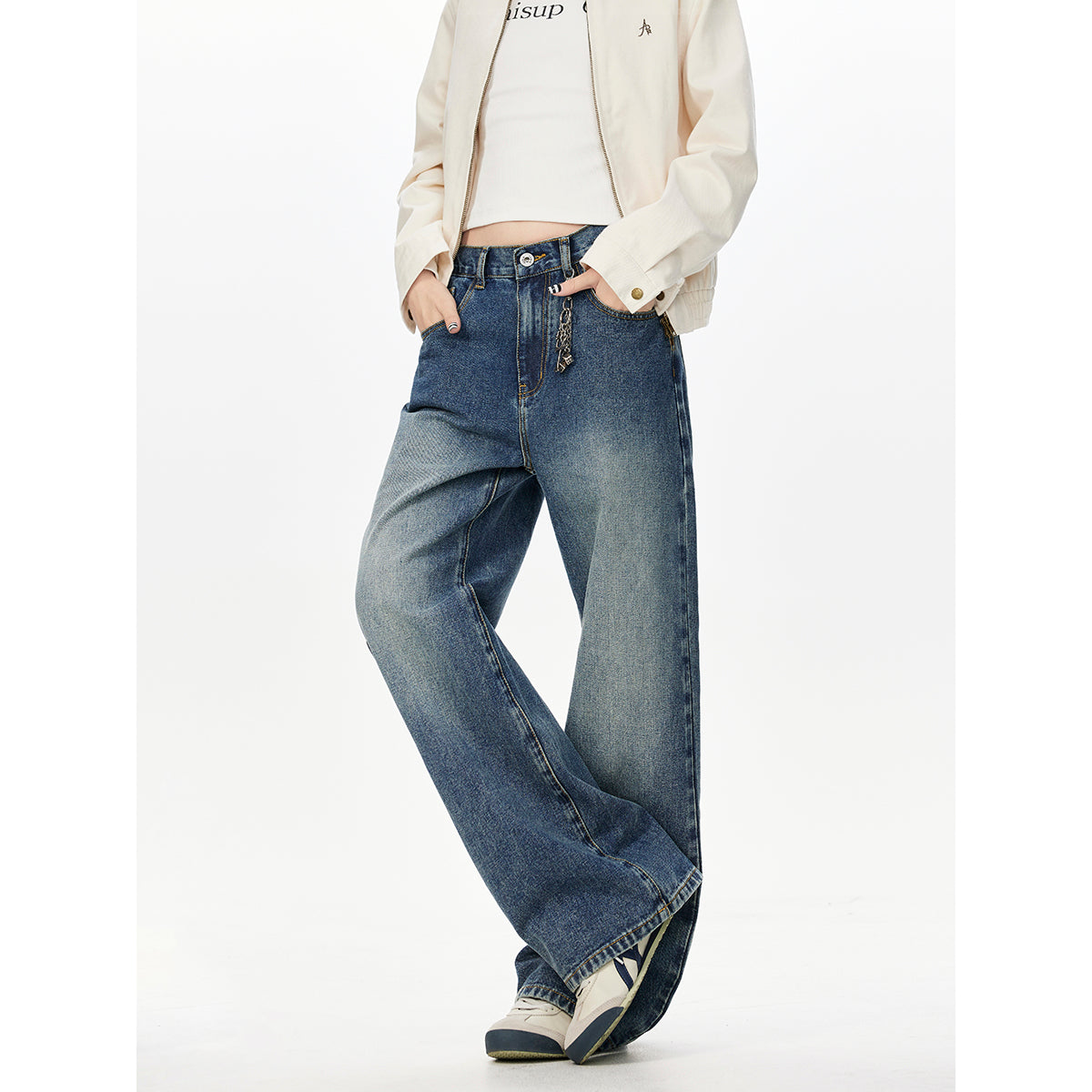 C315 Basic Washed Denim Pants