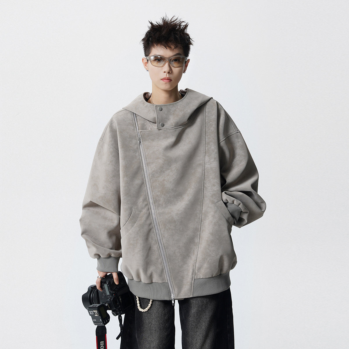 P932-450 grams men's blazer-style leather coat