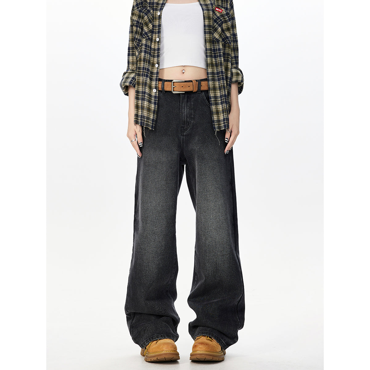 C315 Basic Washed Denim Pants