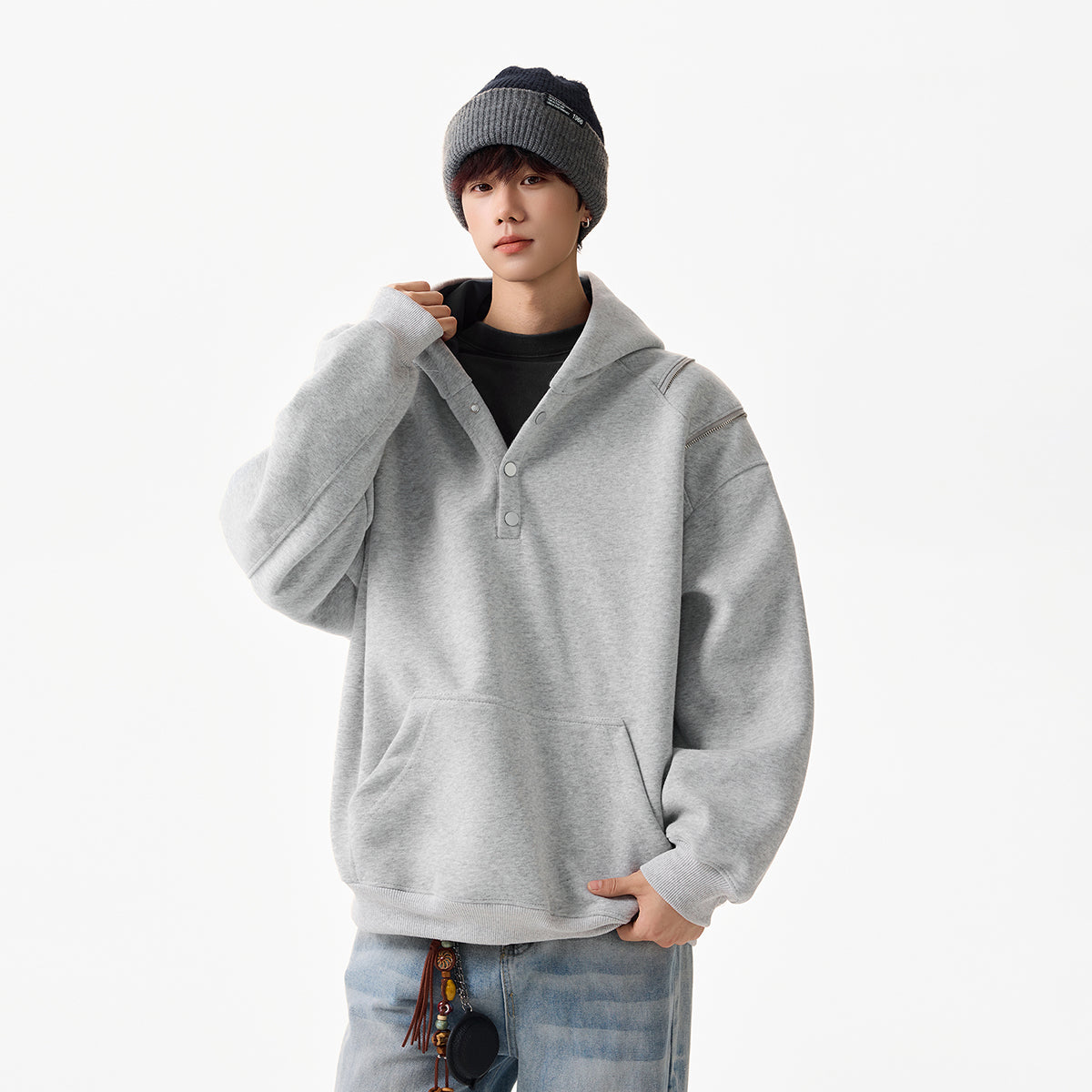 WY7707 Long-sleeved pullover casual loose-fitting hoodie for 2026 spring season new style