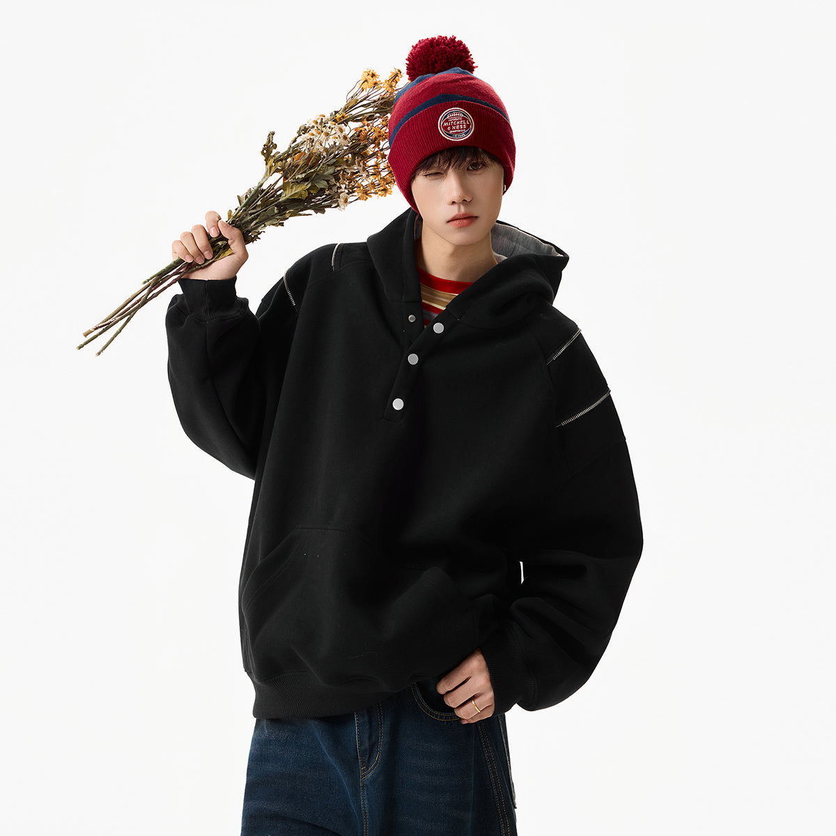 WY7707 Long-sleeved pullover casual loose-fitting hoodie for 2026 spring season new style