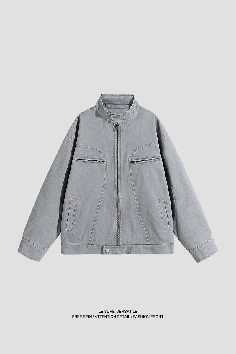 J915 American-style retro workwear water-washed distressed jacket