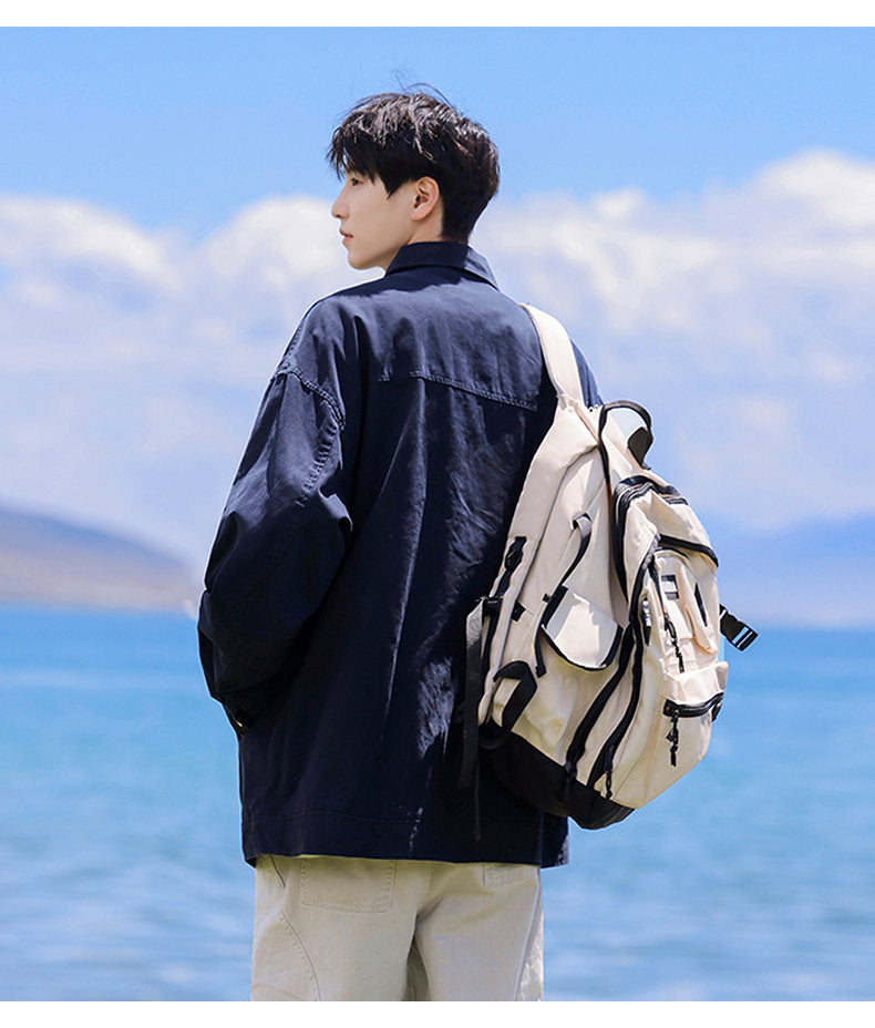 J832 American-style retro workwear washed-out jacket